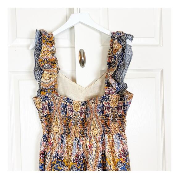 Caroline Constas Diamond Floral Tiered Sleeveless Maxi Dress NWT - Picture 7 of 11